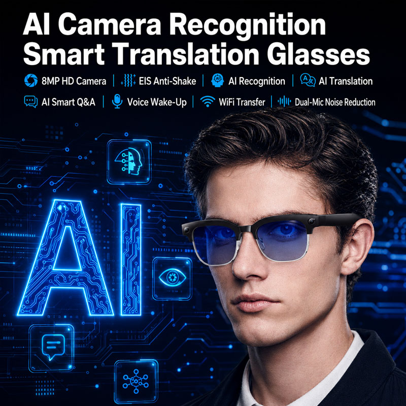 Audio Music Recognition - AI Smart Translation Glasses W630 Recognition