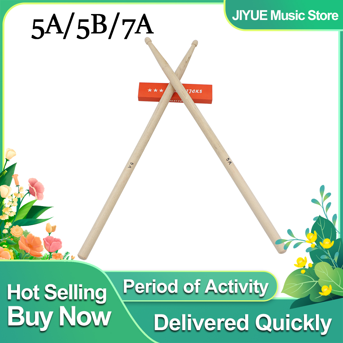 Drum Stick 5A - 1Pair 5A/7A/5B Drum Sticks Maple Wood