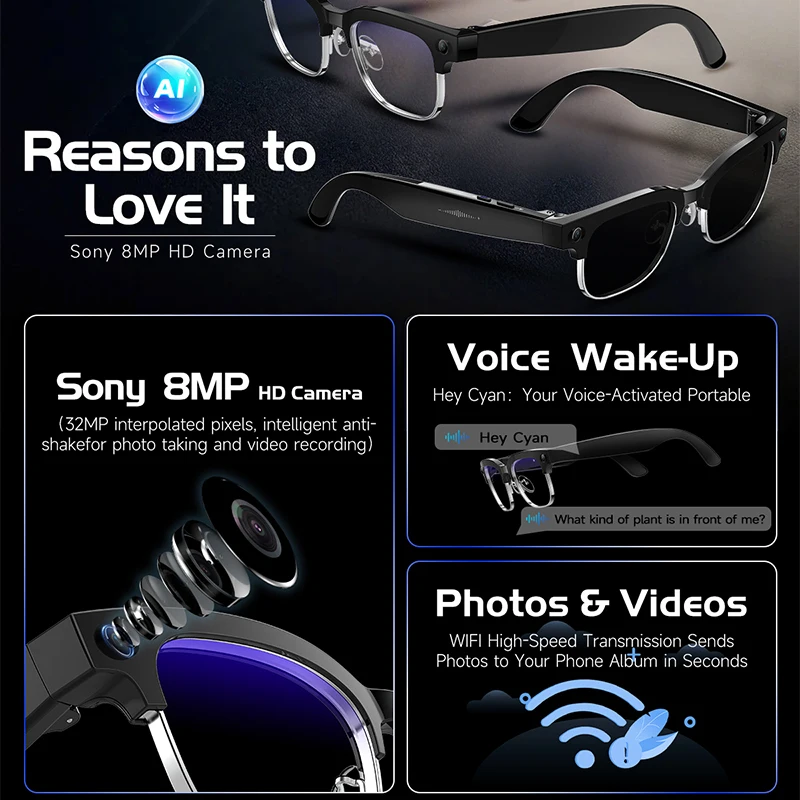 AI Smart Translation Glasses W - đánh giá và giá Audio Music Recognition