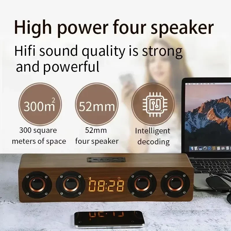 4 Speakers Wooden Bluetooth Sp - đánh giá và giá Audio Music System For Home