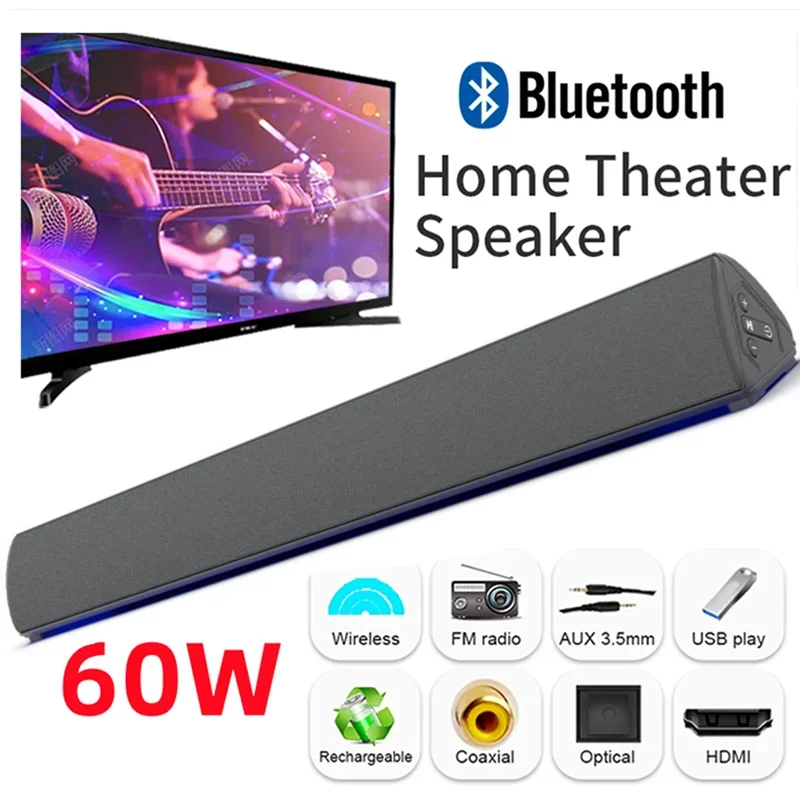 60W Wireless TV PC Soundbar Bl - đánh giá và giá Audio Music System For Home