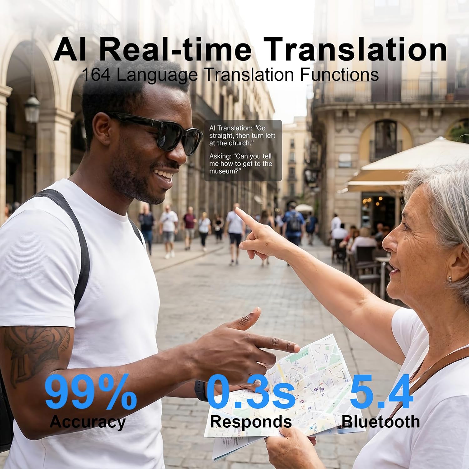 AI Smart Glasses with Camera,  - đánh giá và giá Audio Music Recognition