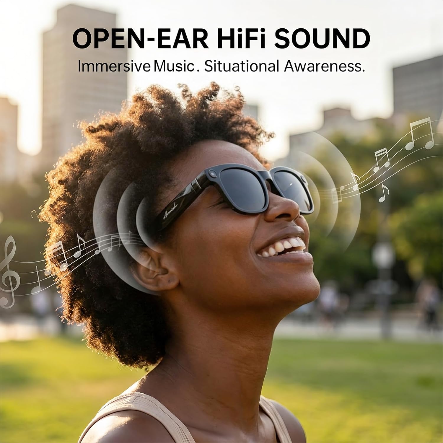 AI Smart Glasses with Camera,  - đánh giá và giá Audio Music Recognition
