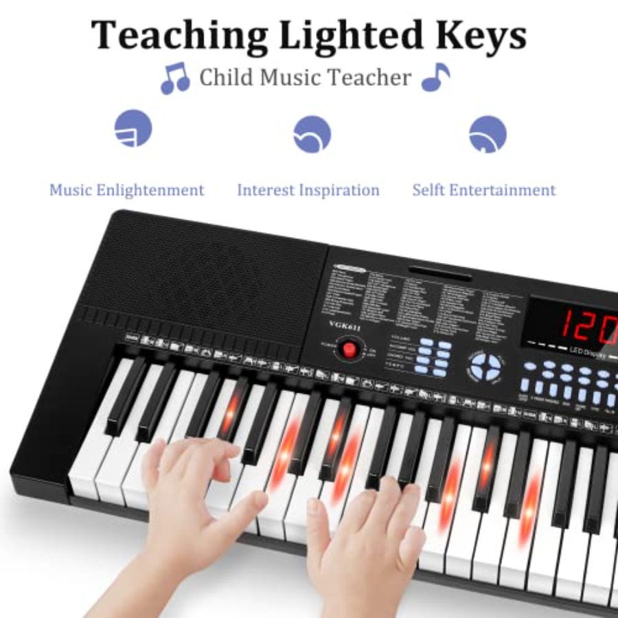 Beginner's 61-key light-up key - đánh giá và giá Keyboard Piano 61 Key