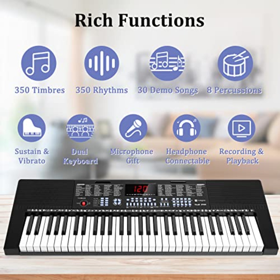Beginner's 61-key light-up key - đánh giá và giá Keyboard Piano 61 Key