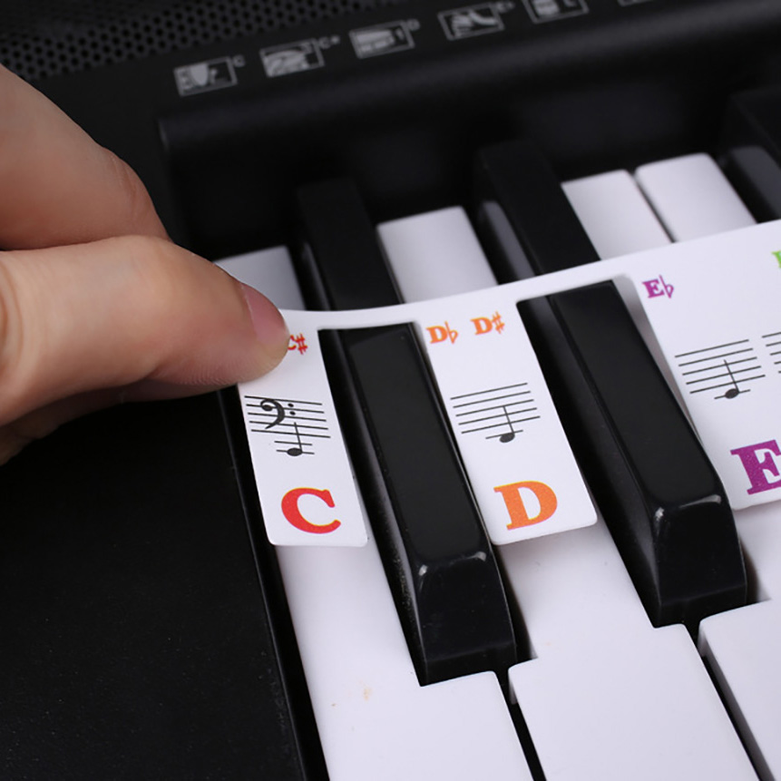 Piano Keyboard Stickers 88/61  - đánh giá và giá Keyboard Piano 61 Key
