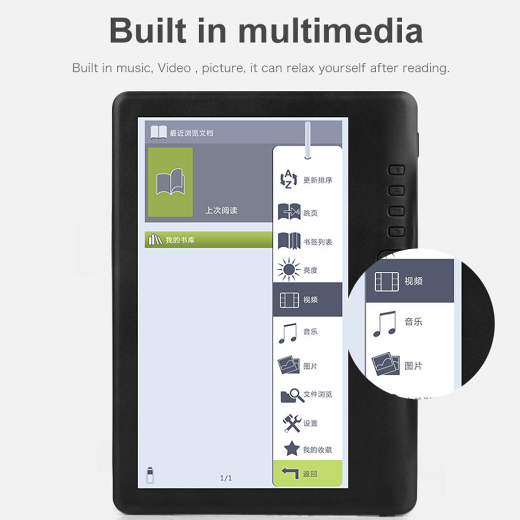 E-book Reader with 7-inch HD T - đánh giá và giá Music Audiobook
