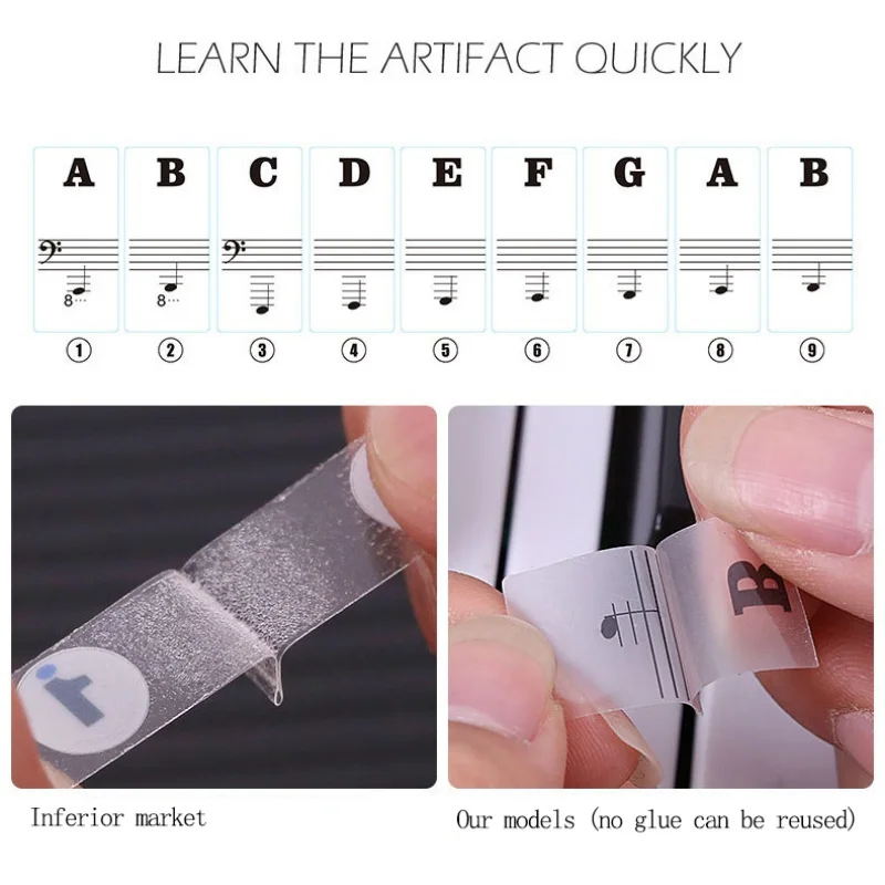 1PC Piano Training Stickers Fo - đánh giá và giá Keyboard Piano 61 Key