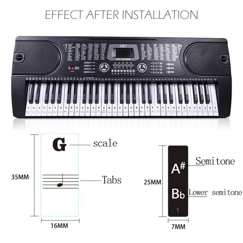1PC Piano Training Stickers Fo - đánh giá và giá Keyboard Piano 61 Key