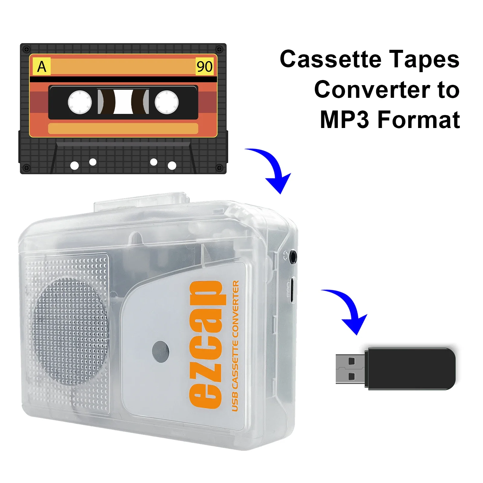 New EZCAP249 USB Cassette Play - đánh giá và giá Audio Music File