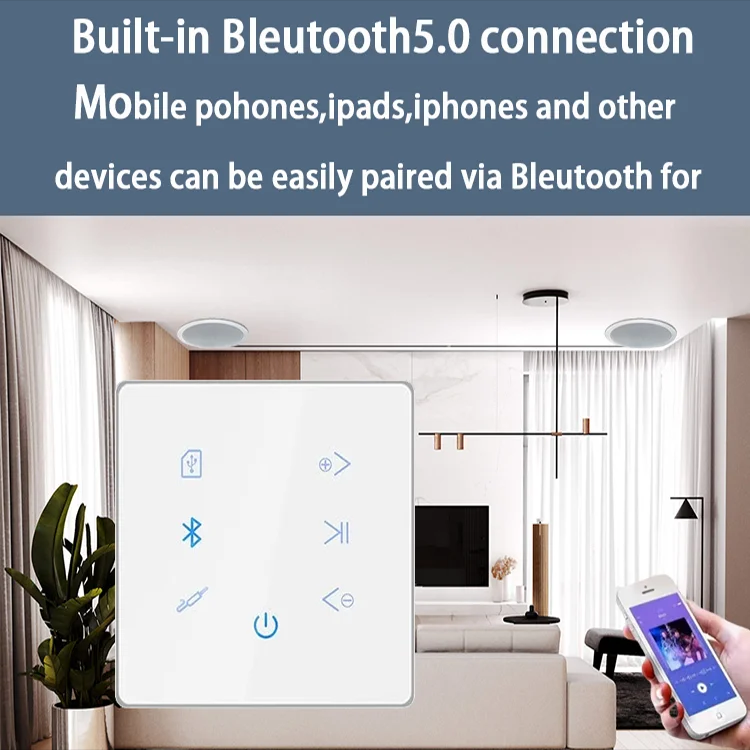 Bluetooth Wall Amplifier Home  - đánh giá và giá Audio Music System For Home