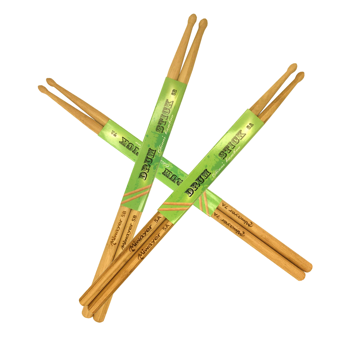 Miwayer 6 Inch Bamboo Drum Sti - đánh giá và giá Drum Stick 5A