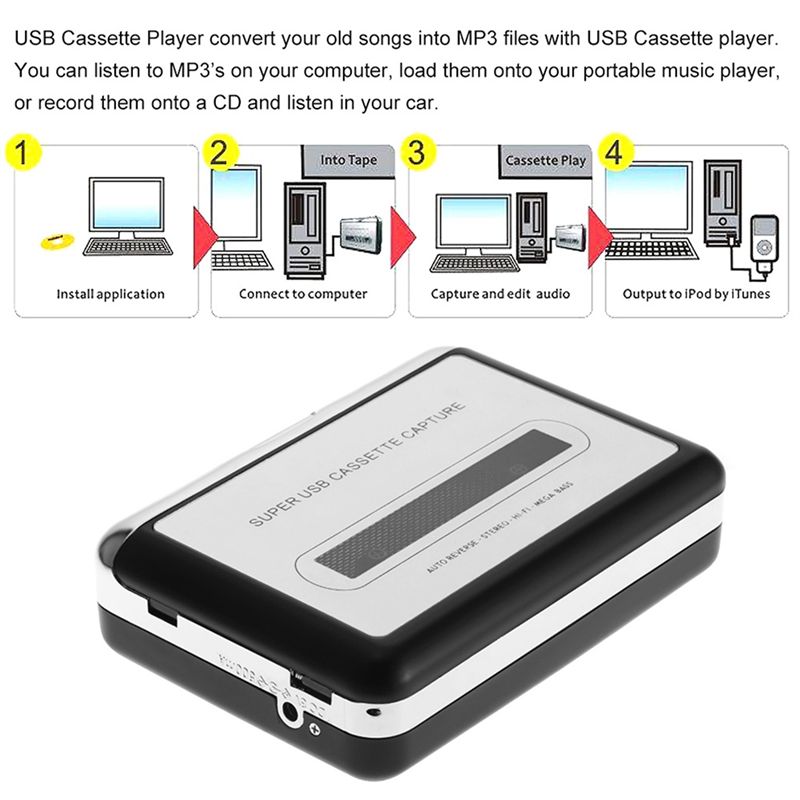 M52K-USB Cassette Tape Player  - đánh giá và giá Audio Music File