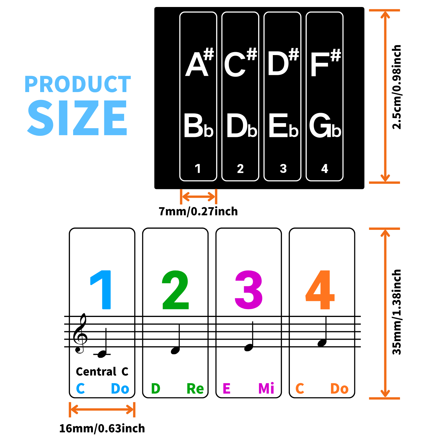 Piano keyboard stickers, suita - đánh giá và giá Keyboard Piano 61 Key